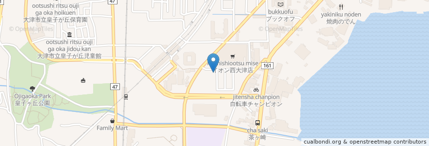 Mapa de ubicacion de 大津京おおくぼ歯科医院 en Japon, Préfecture De Shiga, 大津市.