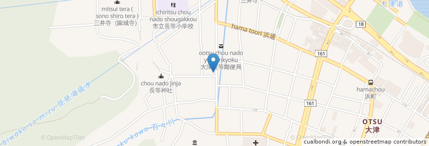 Mapa de ubicacion de 岡崎食堂 en Japan, Shiga Prefecture, Otsu.