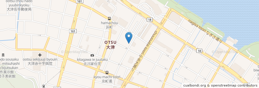Mapa de ubicacion de 山小屋 en Japon, Préfecture De Shiga, 大津市.
