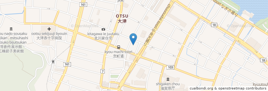 Mapa de ubicacion de 唯泉寺 en Japão, 滋賀県, 大津市.