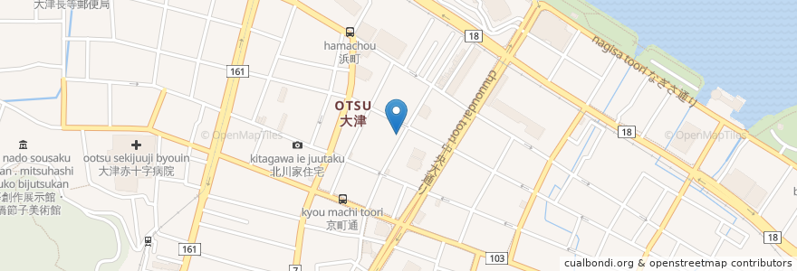 Mapa de ubicacion de 喫茶ルンルン en Jepun, 滋賀県, 大津市.