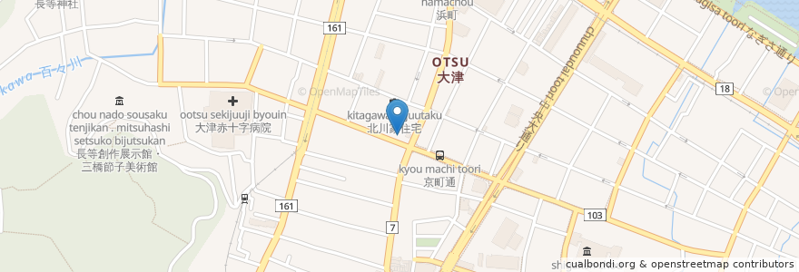 Mapa de ubicacion de 慶善寺 en ژاپن, 滋賀県, 大津市.