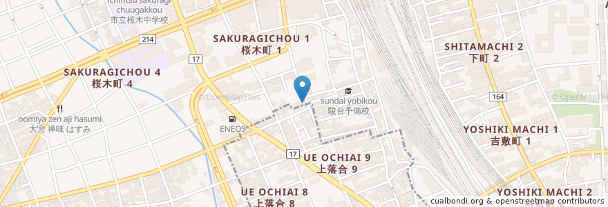 Mapa de ubicacion de リトル保育園 en 日本, 埼玉県, さいたま市, 大宮区.