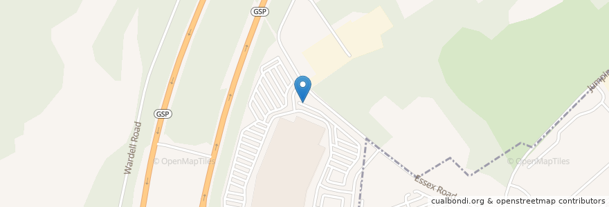 Mapa de ubicacion de Tesla Supercharger en Stati Uniti D'America, New Jersey, Monmouth County, Tinton Falls.