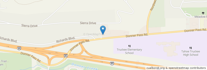 Mapa de ubicacion de Smokey's Kitchen en United States, California, Nevada County, Truckee.