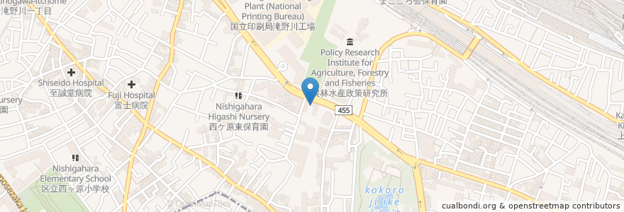 Mapa de ubicacion de スギ薬局 en Japón, Tokio, Kita.