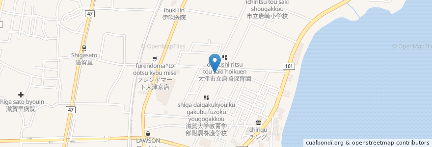 Mapa de ubicacion de 滋賀大学教育学部 附属養護学校 en Japan, Shiga Prefecture, Otsu.