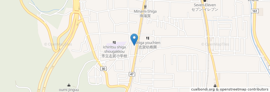 Mapa de ubicacion de 中村歯科医院 en ژاپن, 滋賀県, 大津市.