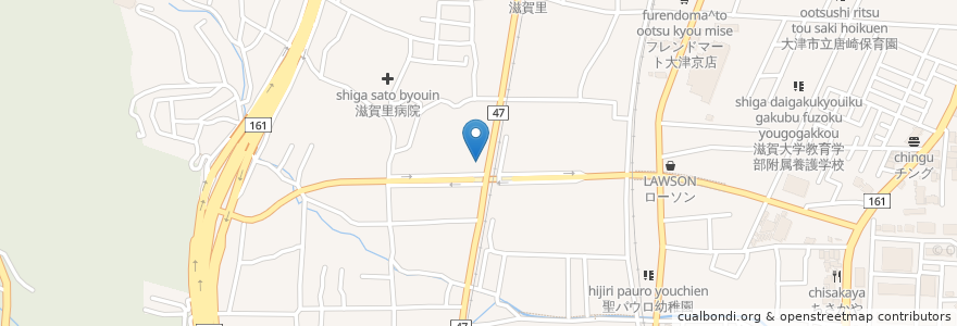 Mapa de ubicacion de スイートバジル en Japan, Präfektur Shiga, 大津市.