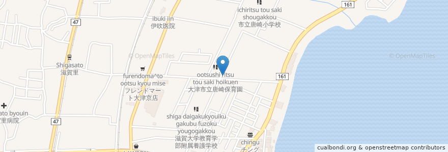 Mapa de ubicacion de いちゑ en 日本, 滋賀県, 大津市.