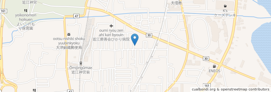 Mapa de ubicacion de 滋賀銀行 錦織支店 en Japão, 滋賀県, 大津市.