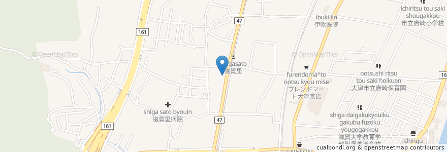 Mapa de ubicacion de 喫茶&軽食 大受 en Japonya, 滋賀県, 大津市.