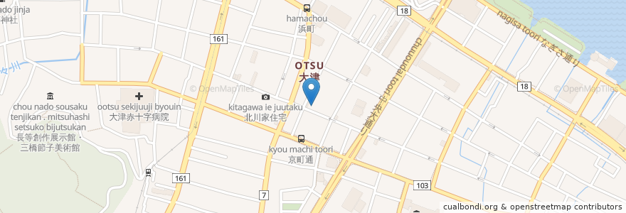 Mapa de ubicacion de あゆら en ژاپن, 滋賀県, 大津市.