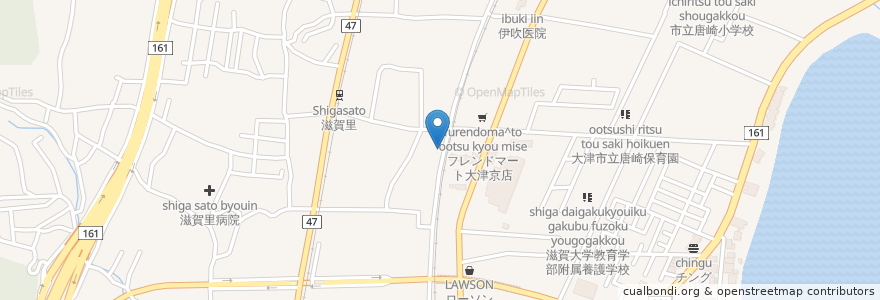 Mapa de ubicacion de 割烹 昇力 en ژاپن, 滋賀県, 大津市.