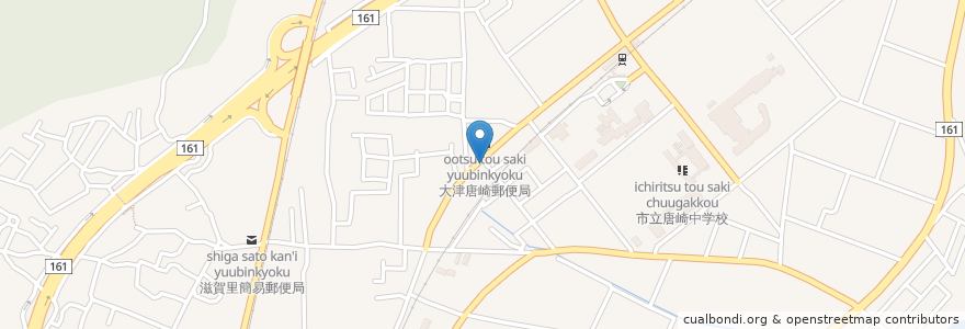 Mapa de ubicacion de アゲイン en Jepun, 滋賀県, 大津市.
