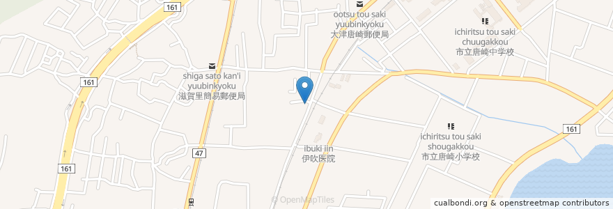 Mapa de ubicacion de パパリッチ en Japón, Prefectura De Shiga, 大津市.