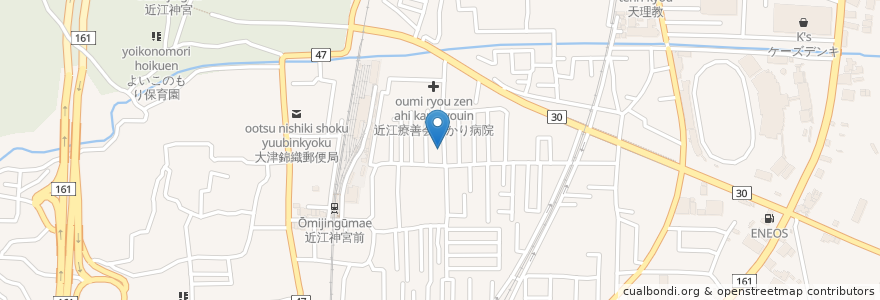 Mapa de ubicacion de 小澤耳鼻咽喉科 en 日本, 滋賀県, 大津市.