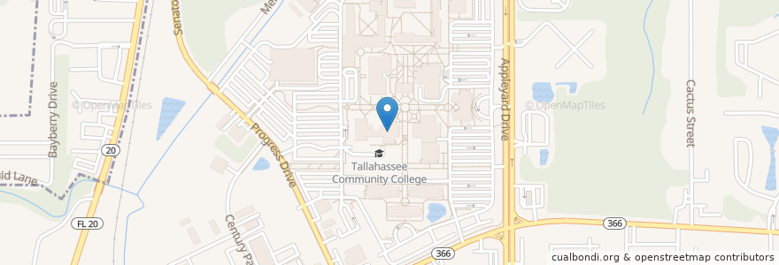 Mapa de ubicacion de Food Court en États-Unis D'Amérique, Floride, Leon County, Tallahassee.