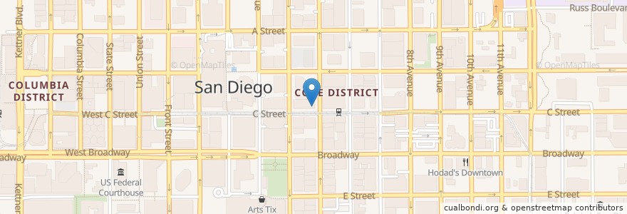Mapa de ubicacion de Ogawashi en United States, California, San Diego County, San Diego.