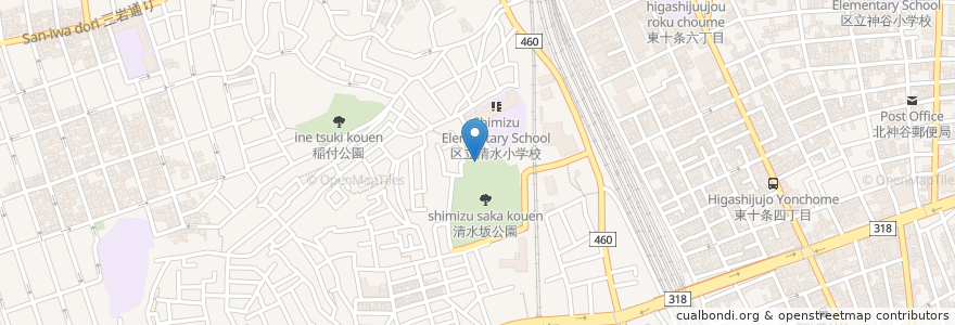 Mapa de ubicacion de 北区トイレ en Japan, 東京都, 北区.