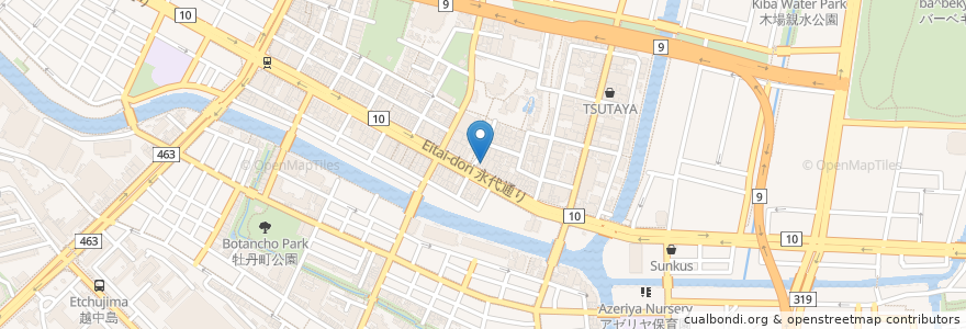 Mapa de ubicacion de 葛寿庵 en Япония, Токио, Кото.
