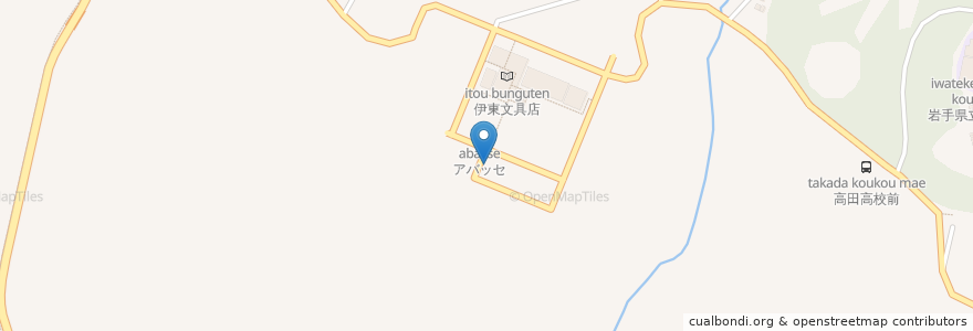 Mapa de ubicacion de 東京屋カフェ en Japonya, 岩手県, 陸前高田市.