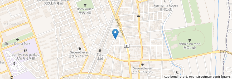 Mapa de ubicacion de 武田歯科医院 en Giappone, Prefettura Di Saitama, さいたま市, 北区.