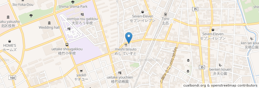 Mapa de ubicacion de そば処満留賀 en 일본, 사이타마현, さいたま市, 北区.