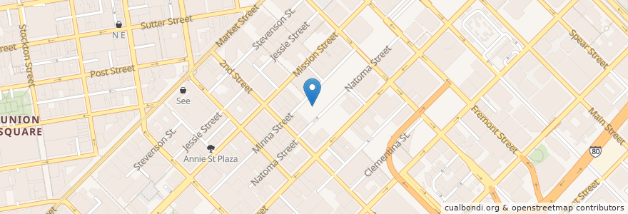 Mapa de ubicacion de Salesforce Park Amphitheater en Estados Unidos De América, California, San Francisco, San Francisco.