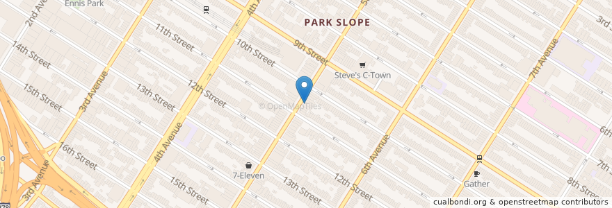Mapa de ubicacion de Peppino's en United States, New York, New York, Brooklyn.