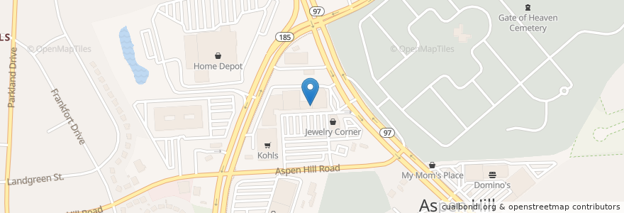 Mapa de ubicacion de Quiznos en Stati Uniti D'America, Maryland, Montgomery County, Aspen Hill.