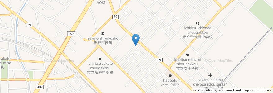 Mapa de ubicacion de おがわこどもクリニック en 日本, 埼玉県, 坂戸市.