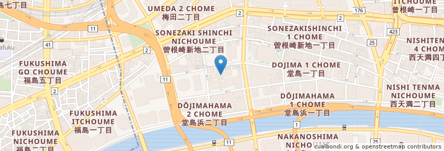 Mapa de ubicacion de bar Arpeggio en 日本, 大阪府, 大阪市, 北区.