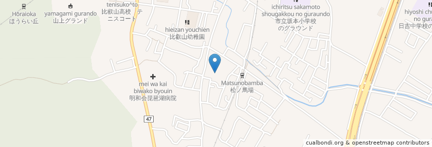 Mapa de ubicacion de 浄光寺 en ژاپن, 滋賀県, 大津市.