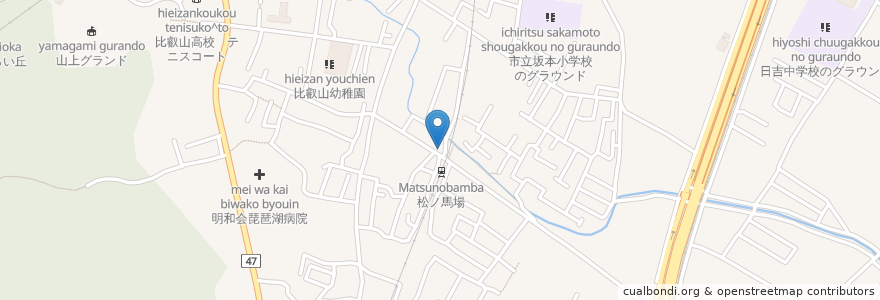 Mapa de ubicacion de 叡山寿し en ژاپن, 滋賀県, 大津市.