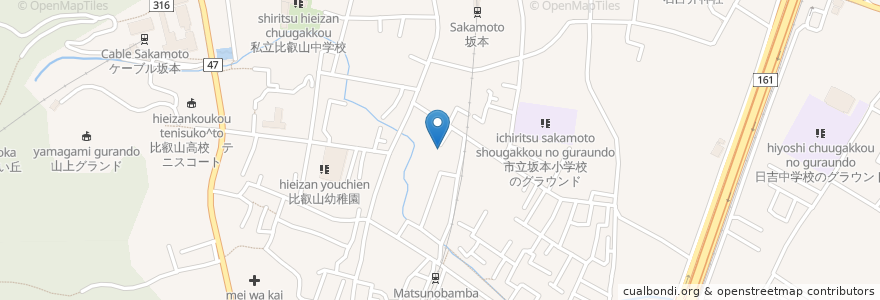 Mapa de ubicacion de 世尊寺 en Japan, Präfektur Shiga, 大津市.