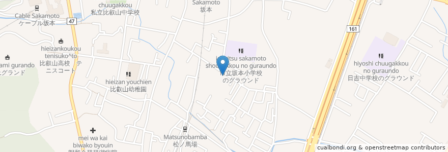 Mapa de ubicacion de 石動神社 en اليابان, شيغا, 大津市.