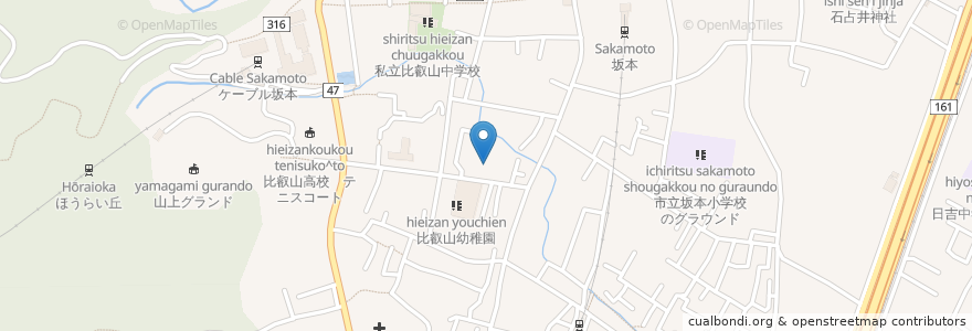 Mapa de ubicacion de 寳積院 en Japonya, 滋賀県, 大津市.