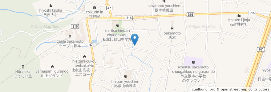 Mapa de ubicacion de 五智院 en اليابان, شيغا, 大津市.