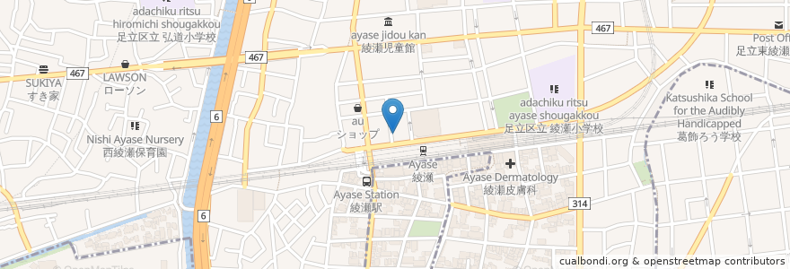 Mapa de ubicacion de いとう歯科クリニック en Japonya, 東京都, 足立区.