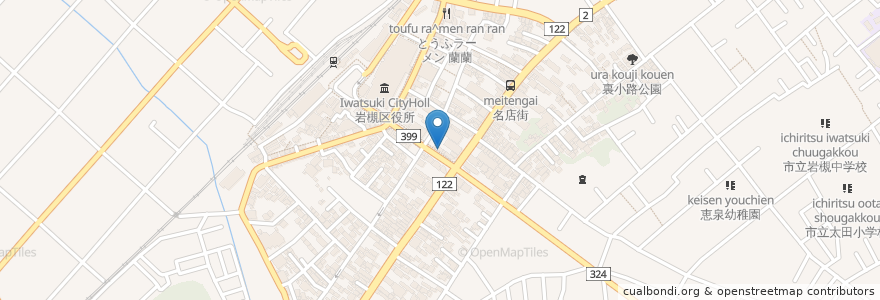 Mapa de ubicacion de ソフィア歯科 en اليابان, 埼玉県, さいたま市, 岩槻区.