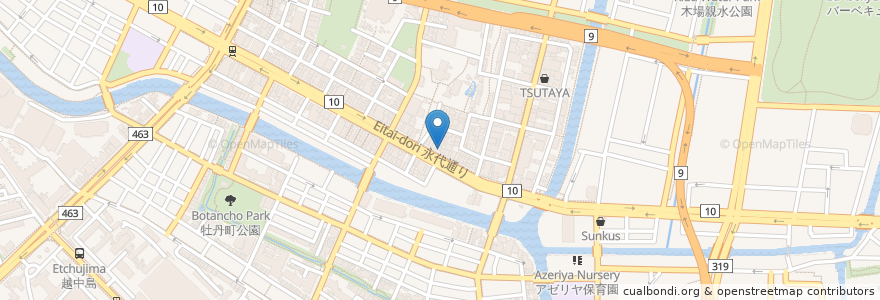 Mapa de ubicacion de イシイの甘栗 en Japonya, 東京都, 江東区.