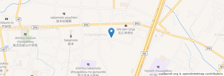 Mapa de ubicacion de 和泉神社 en ژاپن, 滋賀県, 大津市.
