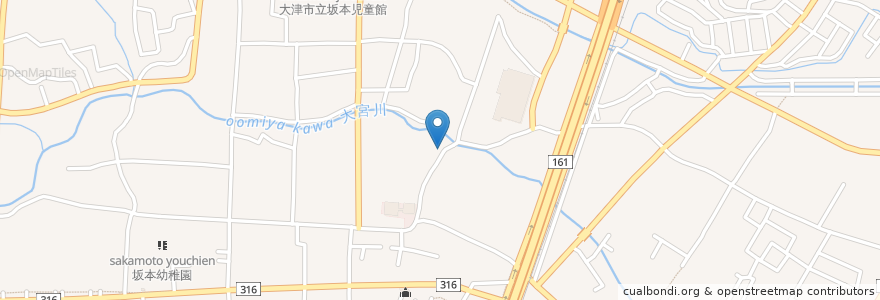 Mapa de ubicacion de 橋守地蔵尊 en Japonya, 滋賀県, 大津市.