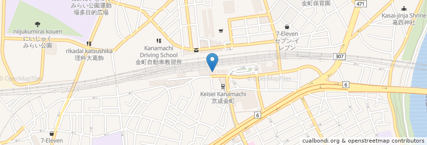 Mapa de ubicacion de 杉田眼科 en ژاپن, 東京都, 葛飾区.