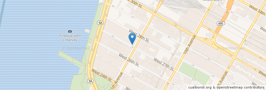 Mapa de ubicacion de La Colombe en Соединённые Штаты Америки, Нью-Йорк, Нью-Йорк, Округ Нью-Йорк, Манхэттен, Manhattan Community Board 4.