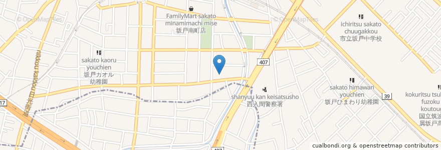 Mapa de ubicacion de とんでん坂戸店 en 日本, 埼玉県, 鶴ヶ島市, 坂戸市.
