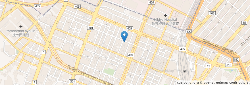 Mapa de ubicacion de 昭和ホルモン en Japon, Tokyo, 港区.