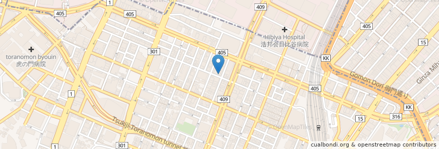 Mapa de ubicacion de すし処 昇楽 en Japón, Tokio, Minato.