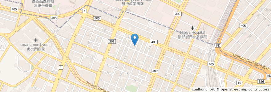 Mapa de ubicacion de Oneコイン カレーショップ en ژاپن, 東京都, 港区.